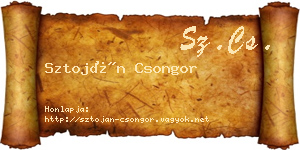 Sztoján Csongor névjegykártya
